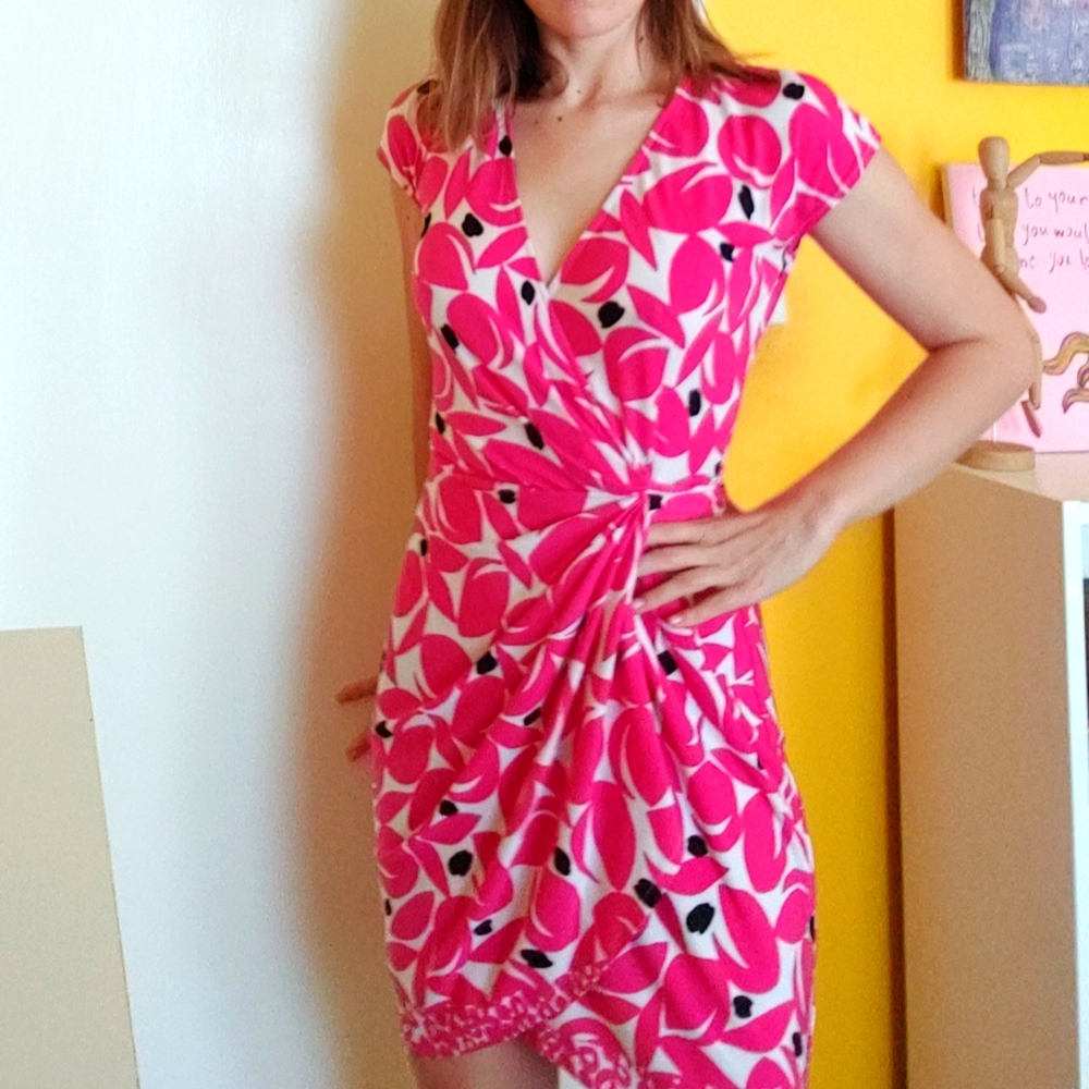 Maggy London Floral Wrap Dress